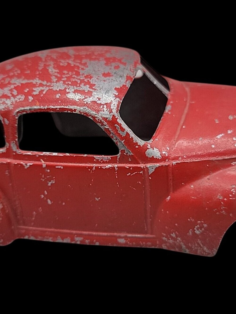 Vtg Slik-Toys Cast Aluminum Split Window Sedan Car Toy Lansing Iowa Red 9600 - Picture 13 of 13